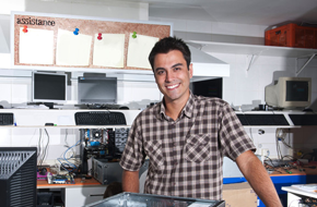 Computer Technician Smiling